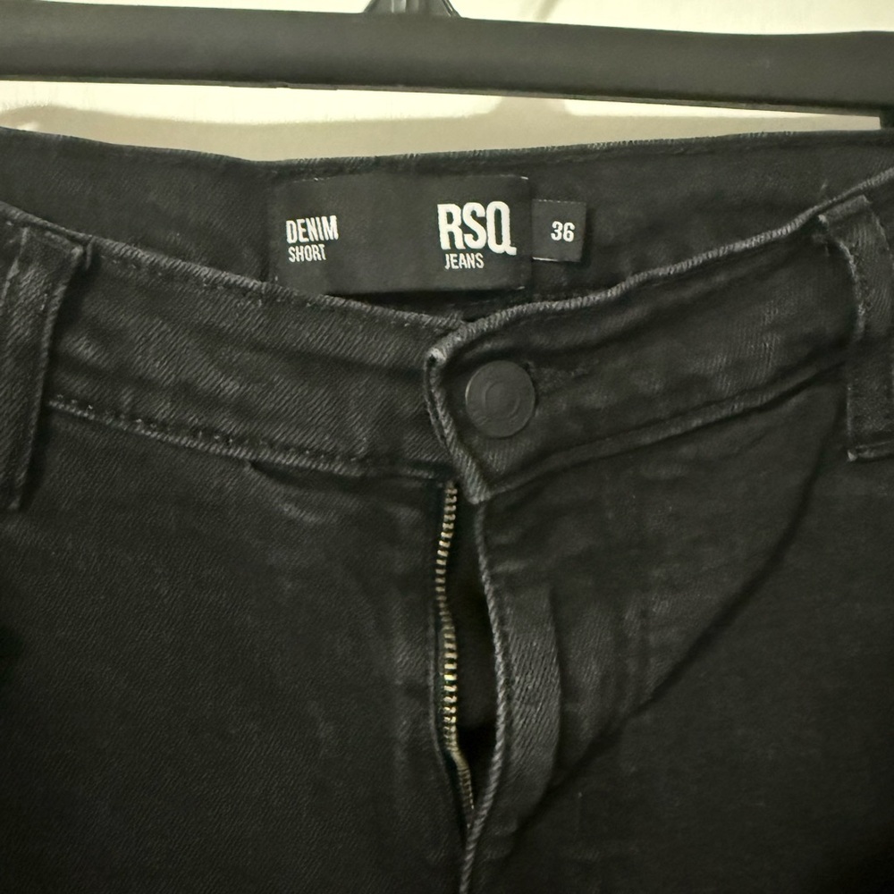 RSQ Jet Black Denim Shorts